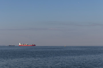 Panorama of embankment of city of Thessaloniki, Greece
