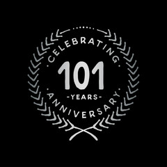 101 years design template. 101st vector and illustration.