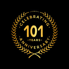 101 years design template. 101st vector and illustration.