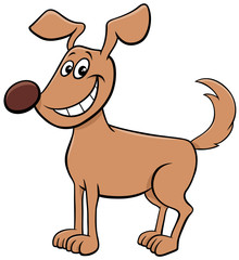cartoon happy dog or puppy animal character