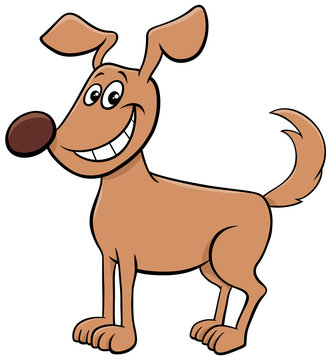 cartoon happy dog or puppy animal character