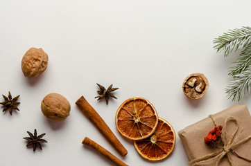 Holiday natural decoration. Space for your