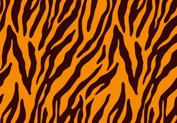 tiger skin pattern on orange background.