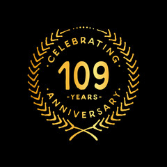 109 years design template. 109th vector and illustration.