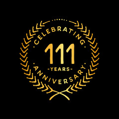 111 years design template. 111th vector and illustration.