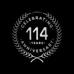 114 years design template. 114th vector and illustration.