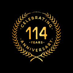 114 years design template. 114th vector and illustration.