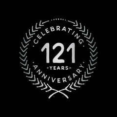 121 years design template. 121st vector and illustration.