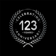 Fototapeta premium 123 years design template. 129rd vector and illustration.