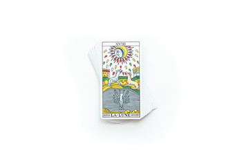 Tarot cards on a white background.