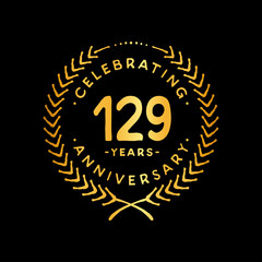 129 years design template. 129th vector and illustration.
