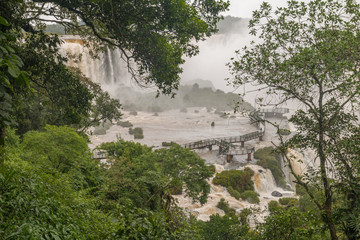 Fototapeta na wymiar Iguazu Falls from the Brazilian side, South America