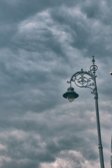 lamppost on a cloudy and gray day in Dublin