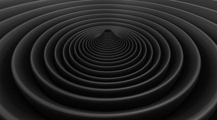 Fototapeta na wymiar abstract black swirl background 3d illustration render