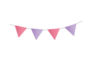 bunting flags decoration celebration party icon