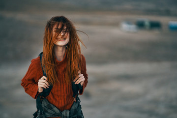 portrait of young woman on the beach