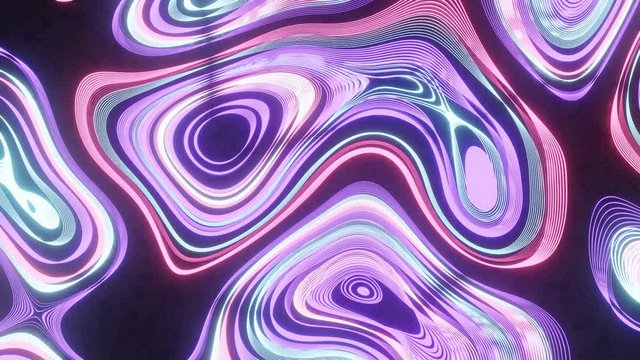 Abstract blurred pattern in 3D motion purple