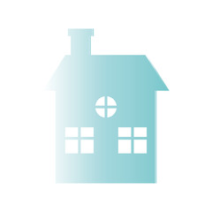 house facade chimney architectute icon gradient design