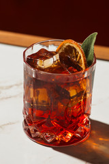 Negroni, an italian cocktail, an apéritif, first mixed in Firenze, Italy, in 1919. Count Camillo...