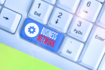 Word writing text Business Network. Business photo showcasing Interfirm cooperation that allows companies to collaborate