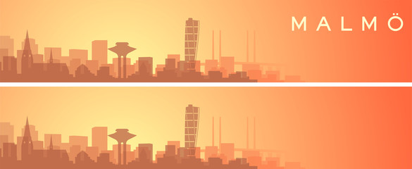 Fototapeta premium Malmo Beautiful Skyline Scenery Banner