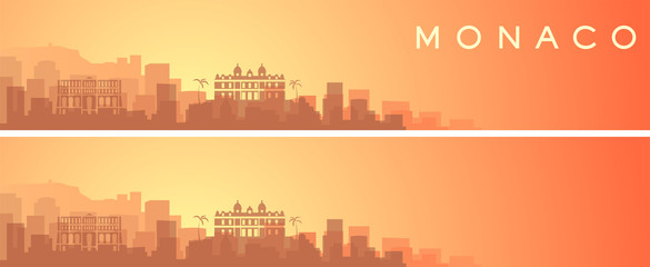 Monaco Beautiful Skyline Scenery Banner - obrazy, fototapety, plakaty