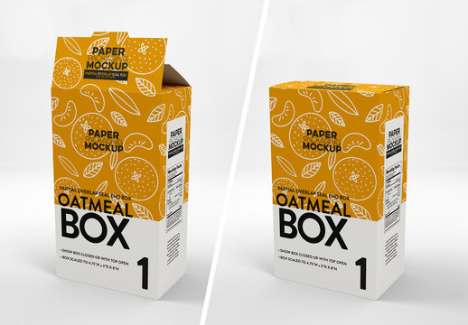 2 Rectangular Boxes Mockup