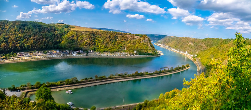 Panorama view to the Rhine River