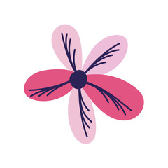 beautiful flower decoration ornament icon