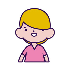 cute little boy cartoon character portrait