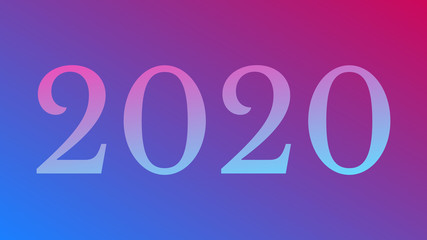 2020 Happy New Year logo text design