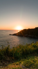 Sol nascendo na praia 