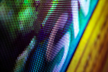 CloseUp LED blurred screen. LED soft focus background. abstract background ideal for design.