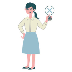 女性　○× 全身