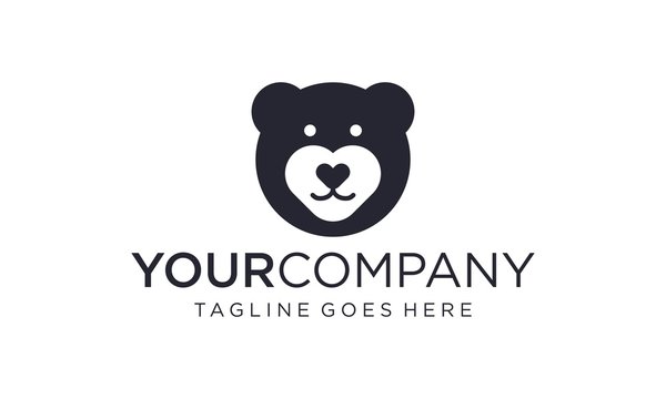Bear head for logo designs vector editable