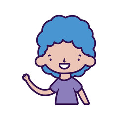 cute little boy cartoon character portrait