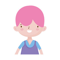 cute little boy cartoon character portrait