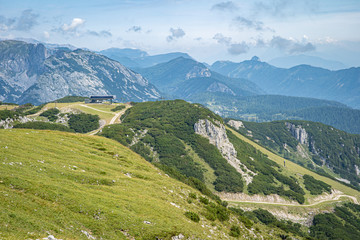 Naklejka na ściany i meble mountain scenery in Austrian Alps I meet at the paths hikes