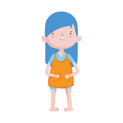 cute little girl happy cartoon character