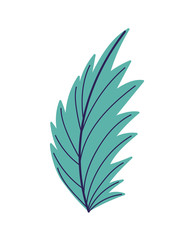 palm leaf foliage nature decoration icon