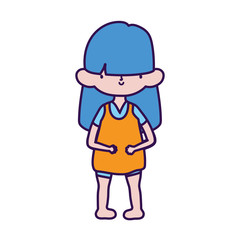 cute little girl happy cartoon character