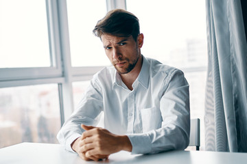 businessman working on his laptop in office