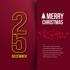 Flat design for Christmas greeting post