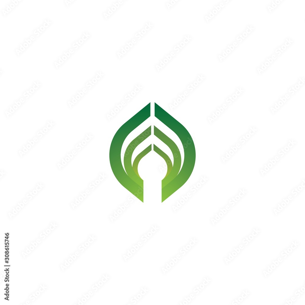 Canvas Prints tree leaf vector logo design, eco-friendly concept