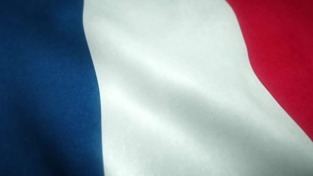 flag of France waving in the wind