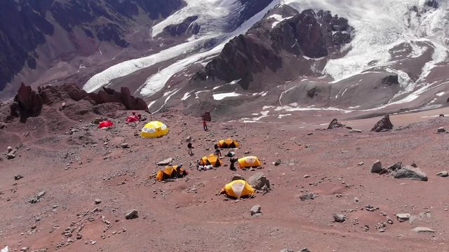 Camp 2 Nido de Condores on Aconcagua