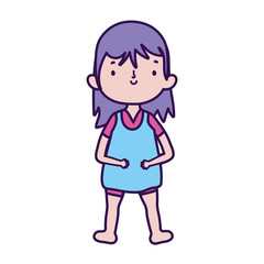 cute little girl happy cartoon character