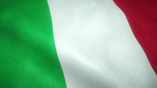 flag of Italy waving in the wind
