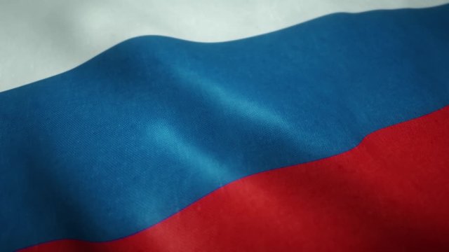 flag of Russia waving in the wind