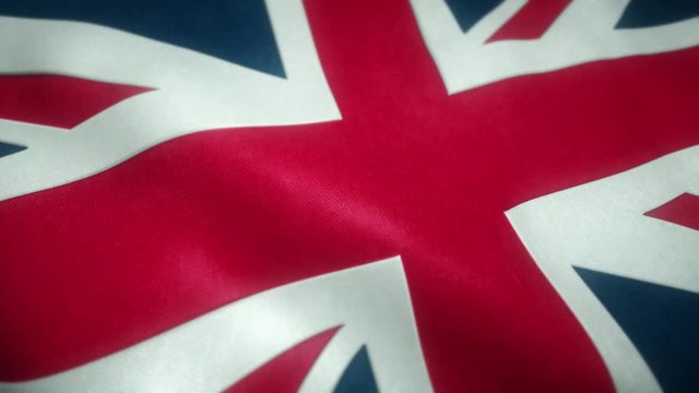 flag of the united kingdom waving in the wind